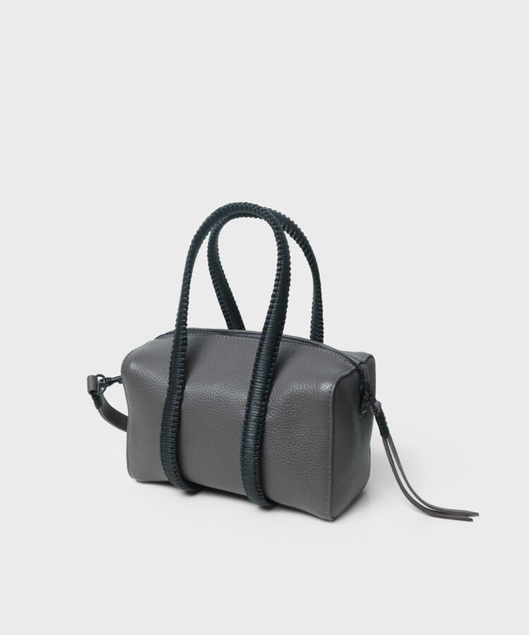 Mini Bowling in Grey Grained Leather
