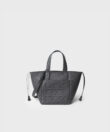 Mini Cleo Bag in Grey Grained Leather
