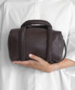 Medium Bowling in Cocoa Grained Leather