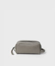 Mini Wash Bag in Sand Grained Leather