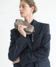 Mini Wash Bag in Sand Grained Leather