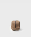 Mini Wash Bag in Camel Grained Leather