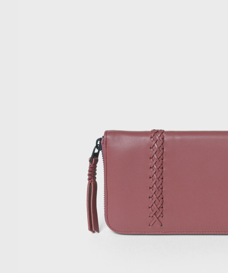 Wallet in Rouge Smooth Leather