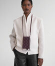 Cross Pocket Bag in Merlot Smooth Leather