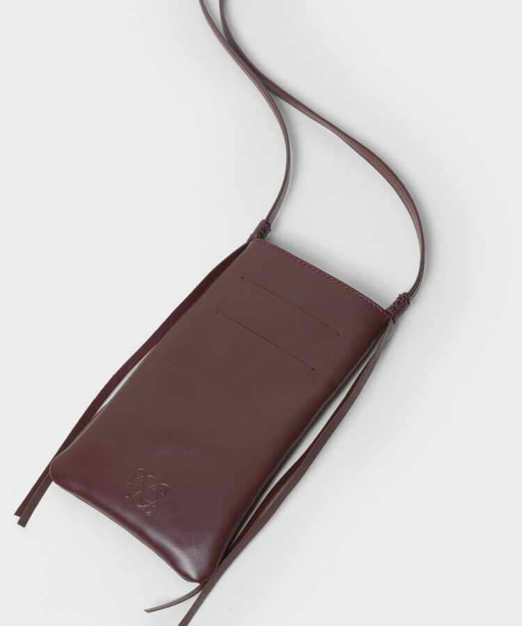 Cross Pocket Bag in Merlot Smooth Leather