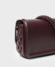 Mini Box Bag in Merlot Smooth Leather