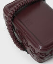 Mini Box Bag in Merlot Smooth Leather