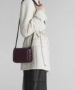 Mini Box Bag in Merlot Smooth Leather