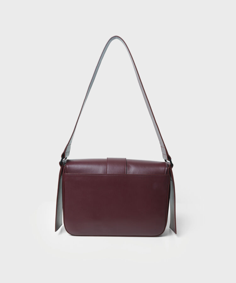 Braided Bag in Merlot Smooth Leather