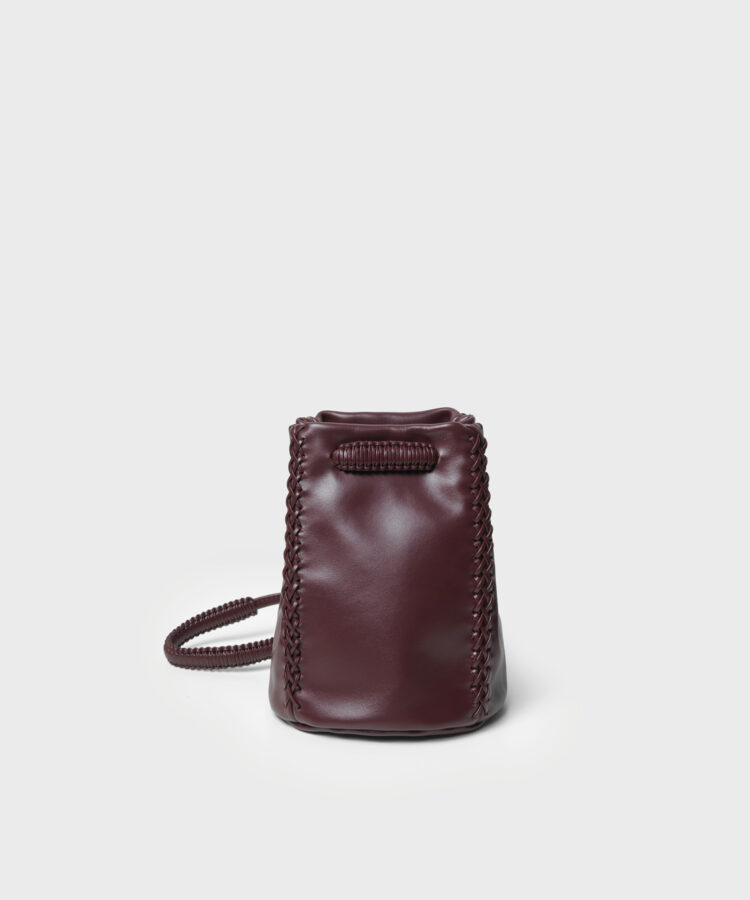 Pouch Bag in Merlot Smooth Leather