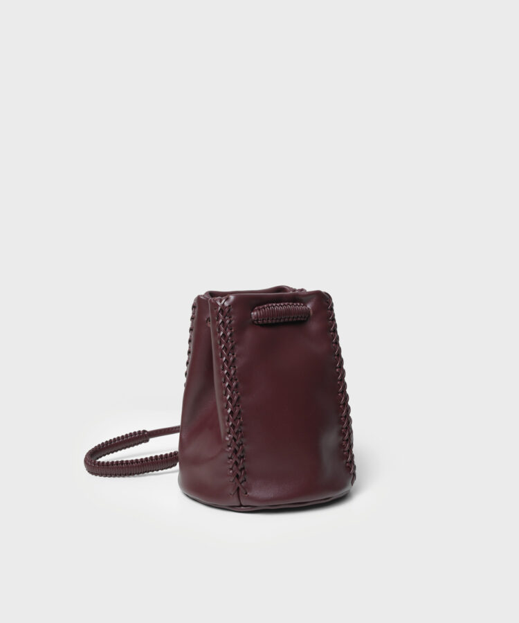 Pouch Bag in Merlot Smooth Leather