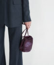 Pouch Bag in Merlot Smooth Leather