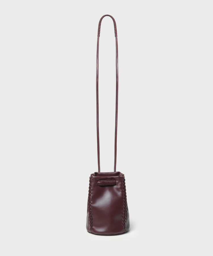 Pouch Bag in Merlot Smooth Leather
