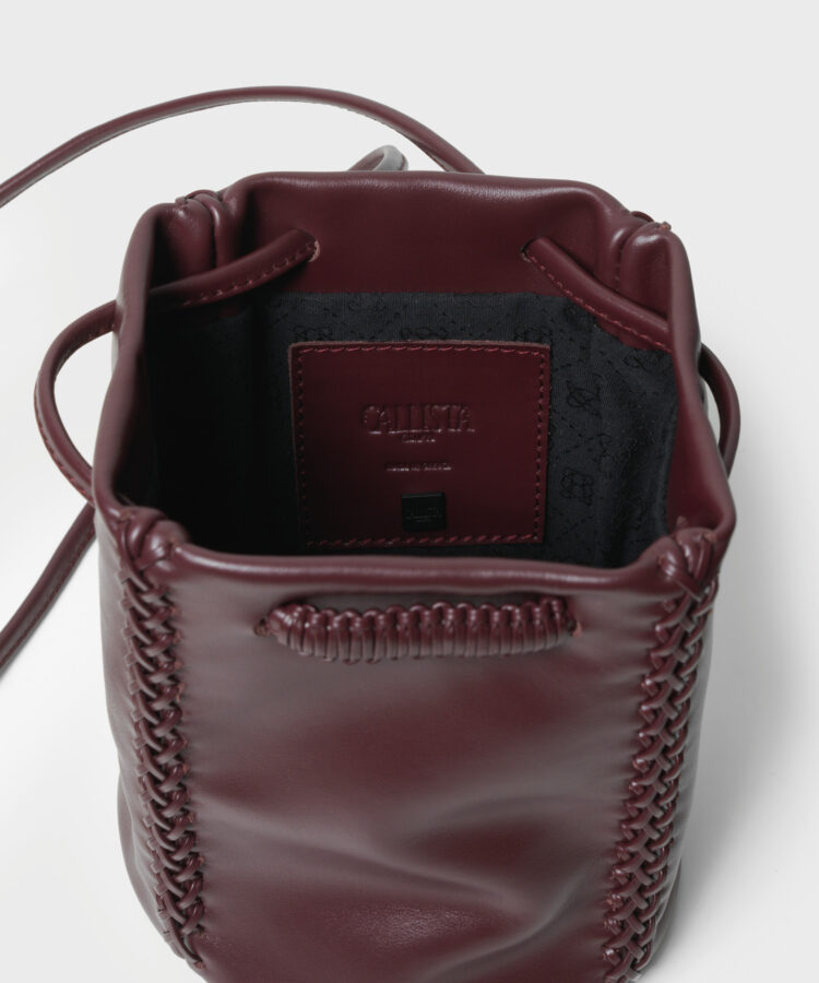 Pouch Bag in Merlot Smooth Leather