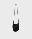Flat Messenger in Black Smooth Leather