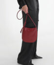 Flat Messenger in Scarlet Smooth Leather