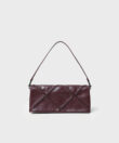 Folded Clutch in Merlot Smooth Leather
