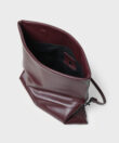 Folded Clutch in Merlot Smooth Leather