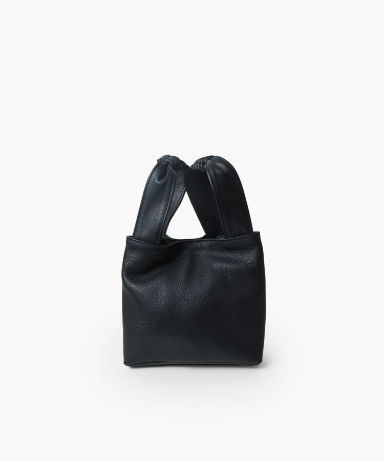 Gaia Tote in Black Grained Leather
