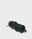 Mini Barrel Bag in Black Grained Leather