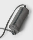 Mini Barrel Bag in Grey Grained Leather