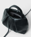 Venetia Clutch in Black Smooth Leather