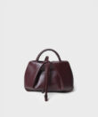 Venetia Clutch in Merlot Smooth Leather