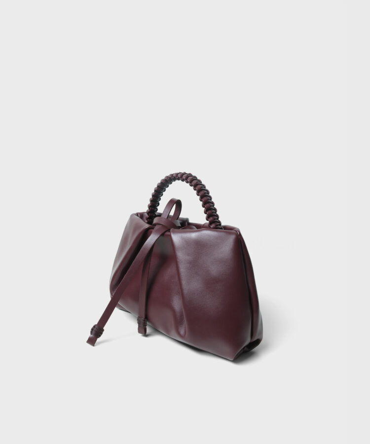 Venetia Clutch in Merlot Smooth Leather