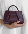 Venetia Clutch in Merlot Smooth Leather