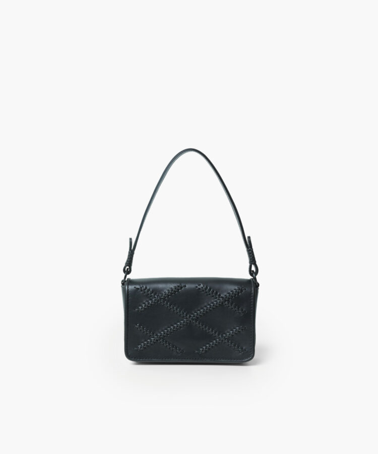 Baguette in Black Smooth Leather