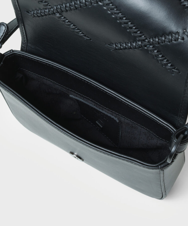 Baguette in Black Smooth Leather