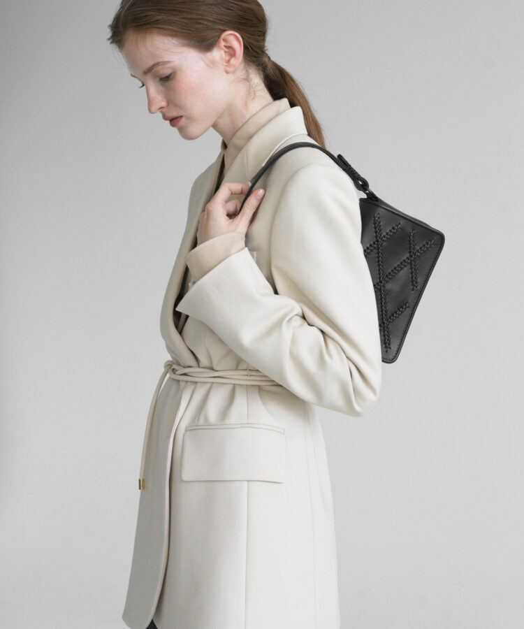 Baguette in Black Smooth Leather
