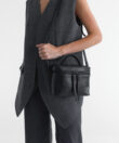Venus Bag in Black Smooth Leather