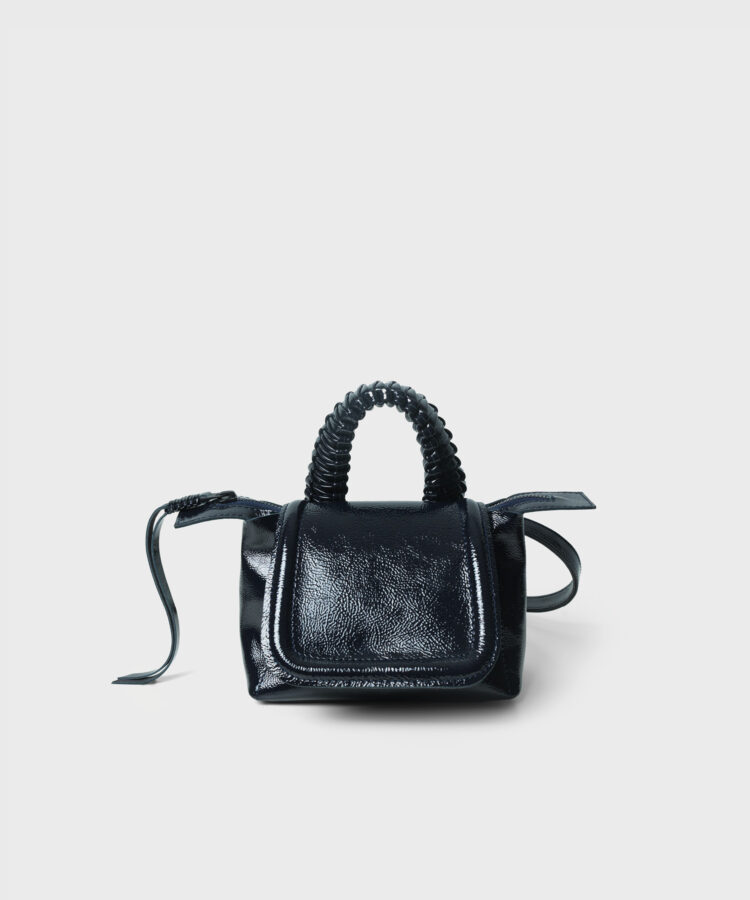 Mini Top Handle in Ink Patent Leather