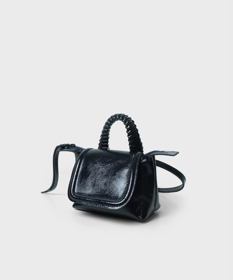 Mini Top Handle in Ink Patent Leather