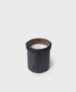Macrame Ceramic Candle in Charcoal