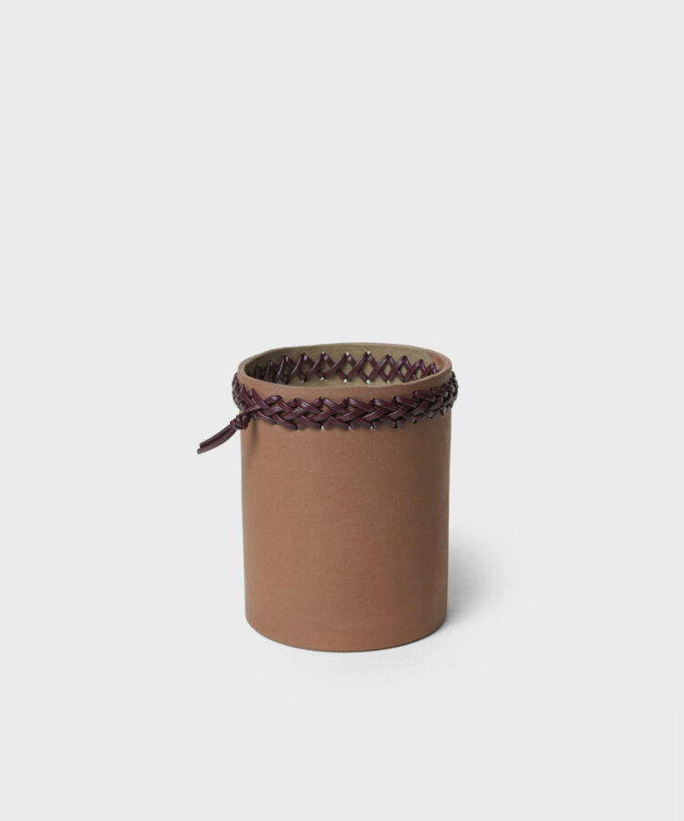 Stitch Ceramic Candle in Terracotta