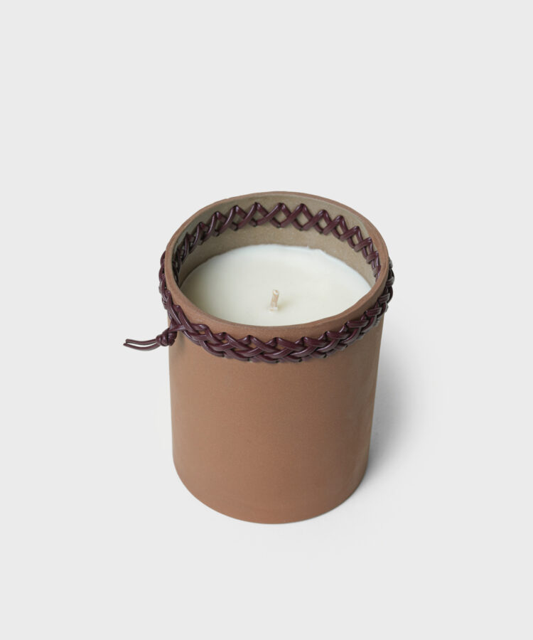 Stitch Ceramic Candle in Terracotta