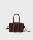 Mini Bowling in Chestnut Suede Leather