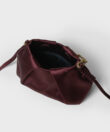 Venetia Clutch with Chain in Ruby Satin