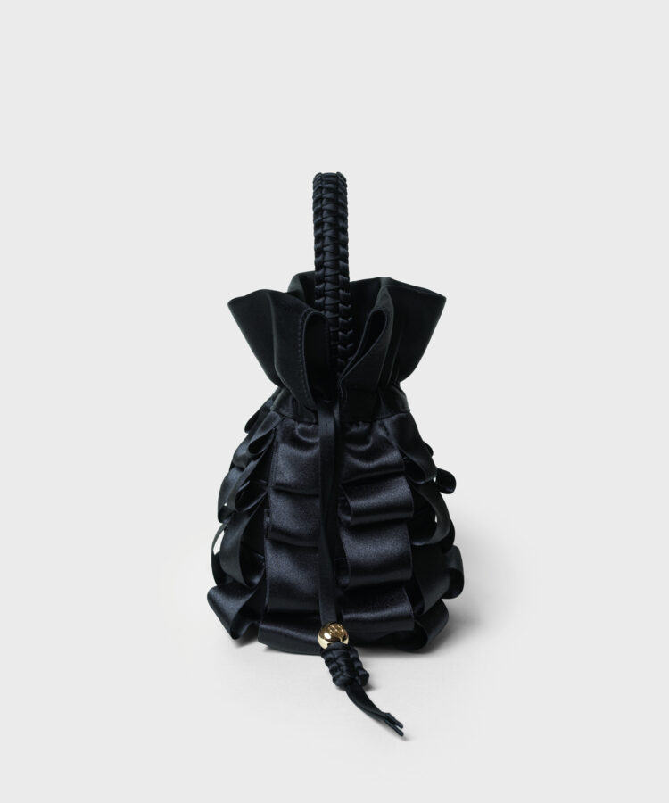 Olympia Bag in Black Satin