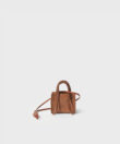 Mini Tote Bag Charm in Brown