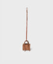 Mini Tote Bag Charm in Brown