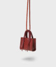 Mini Tote Bag Charm in Scarlet
