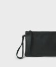Slim Pochette in Black Grained Leather