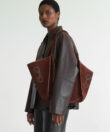 Rhea Tote in Chestnut Suede Leather