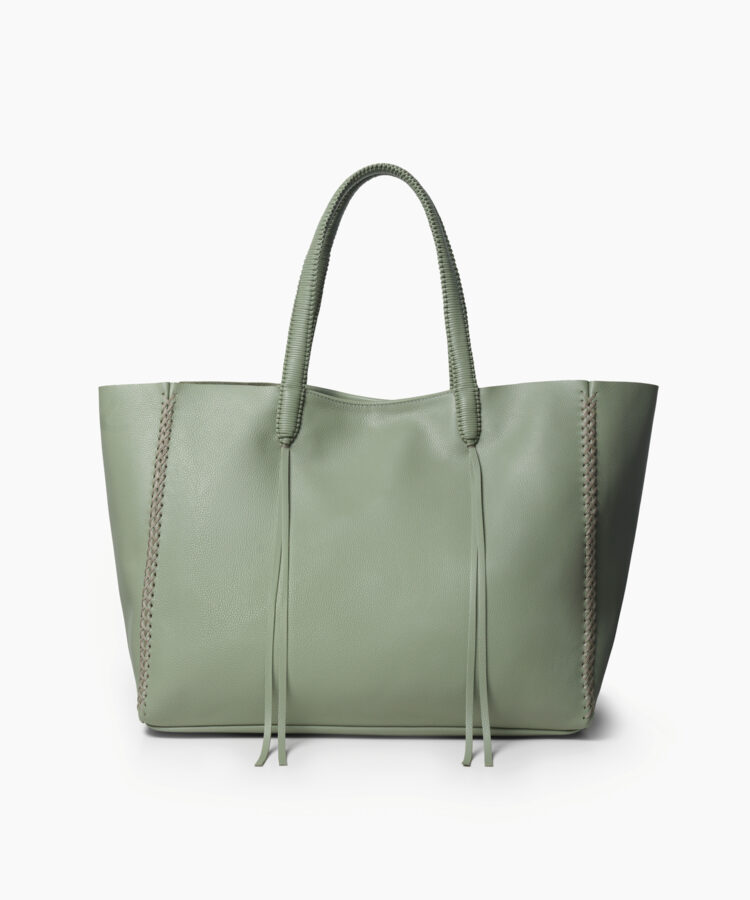 Tote in Sage Grained Leather