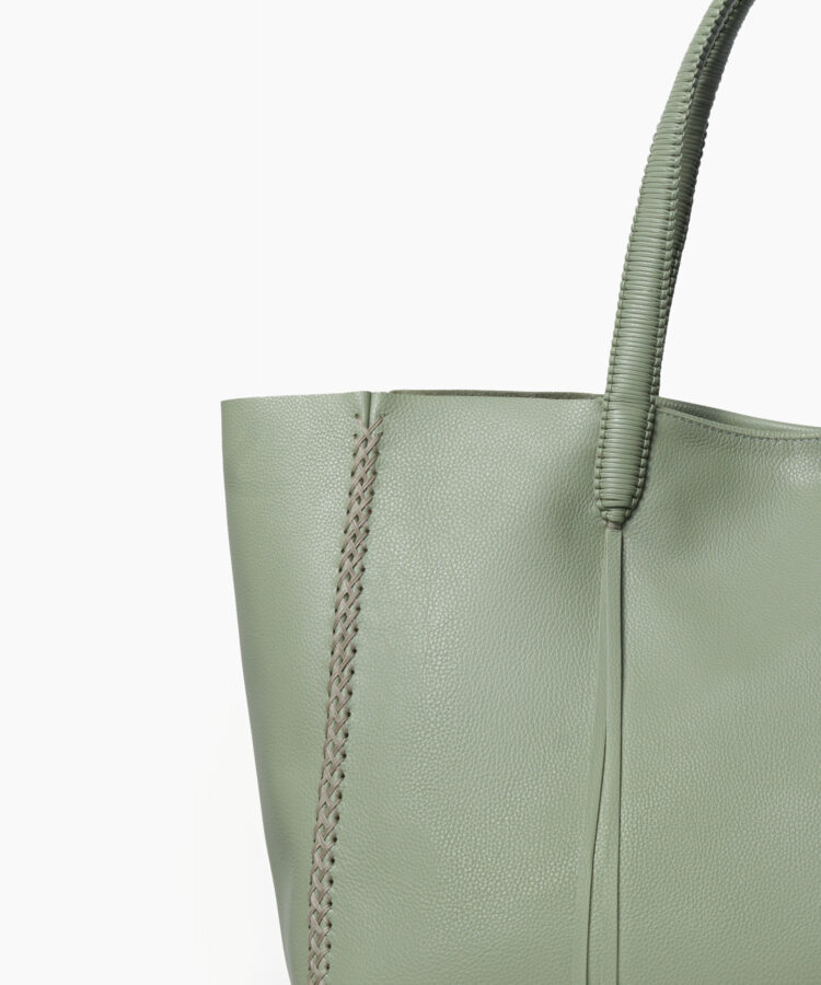 Tote in Sage Grained Leather