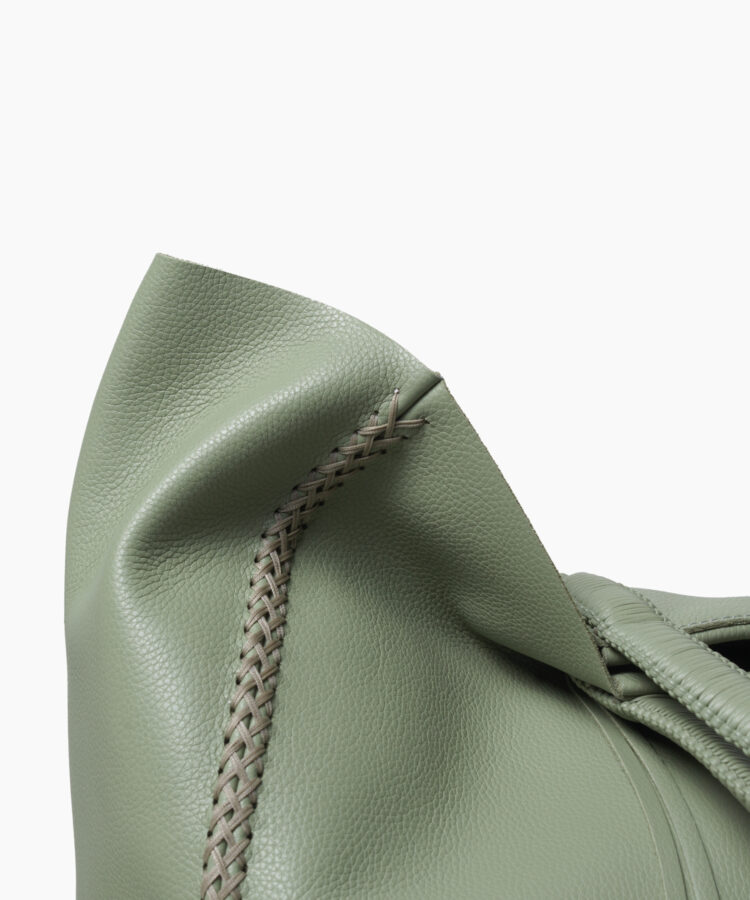 Tote in Sage Grained Leather