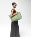 Tote in Sage Grained Leather